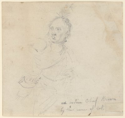 Kapitán Joseph Lewis z Louise z indiánů Oneida studuje pro od John Trumbull