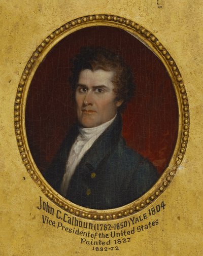 John Caldwell Calhoun (1782–1850), bakalář (B.A.) 1804, doktor práv (LL.D.) 1822 od John Trumbull