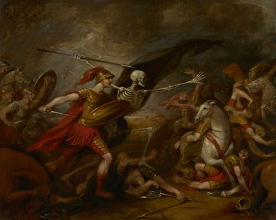 Joshua v bitvě u Ai – za účasti smrti od John Trumbull