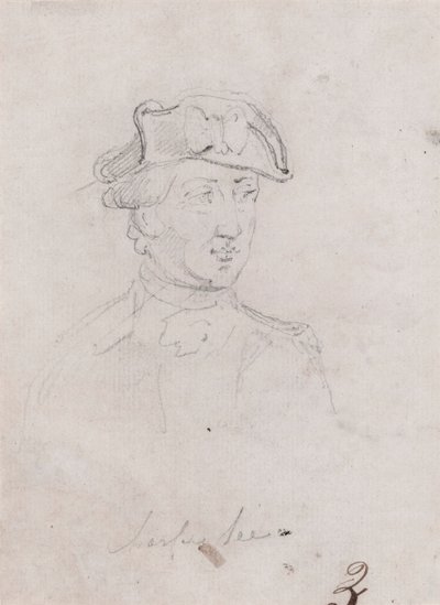 Generálmajor Charles Lee, studie pro navrhované od John Trumbull
