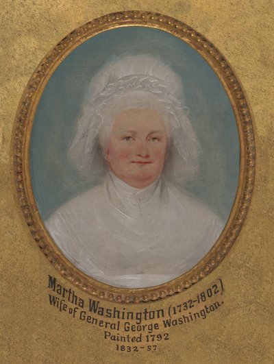 Martha Washington (geb. Martha Dandridge, ehemals Martha Parke Custis, 1731–1802) od John Trumbull