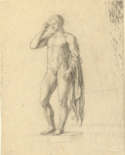 Nahá mužská postava (klasická) zobrazující levou (?) stranu od John Trumbull