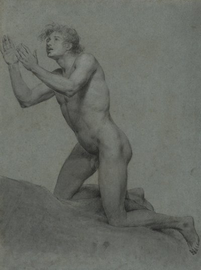 Náčrt studie mužského aktu od John Trumbull