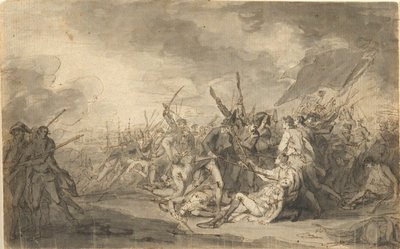 Studie na Smrt generála Warrena v bitvě o Bunkr od John Trumbull