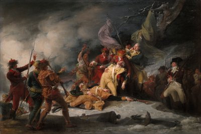 Smrt generála Montgomeryho při útoku na Quebec, 31. prosince 1775 od John Trumbull