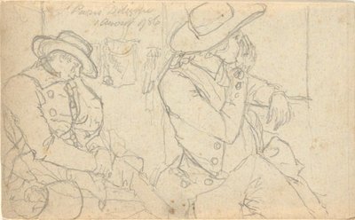 Bez názvu, z folia: Skici ve Francii a Německu, jeden z 22 listů ve foliu B od John Trumbull