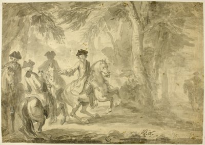 Jezdci v parku od John Vanderbank
