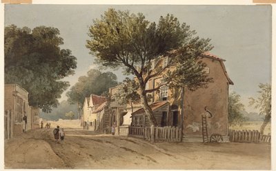 Leyton, Essex, kolem roku 1800 (akvarel na papíře) od John Varley
