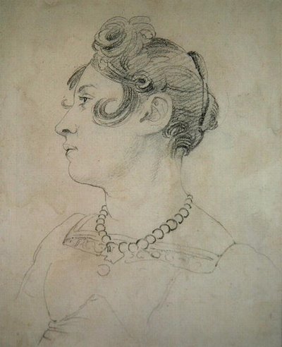 Portrét Matildy Lowry (tužka na papíře) od John Varley