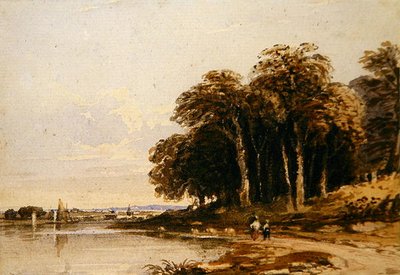 Říční krajina (akvarel) od John Varley