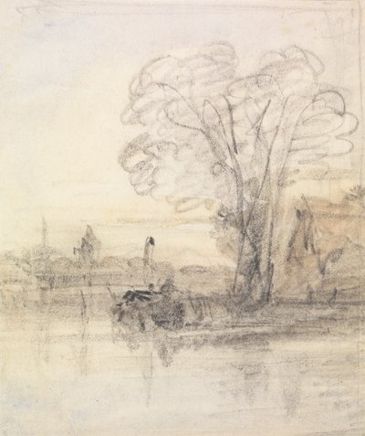 Stromy přečnívající řeku od John Varley