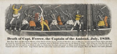 Smrt kapitána Ferrera, kapitána Amistadu, červenec 1839 od John Warner Barber