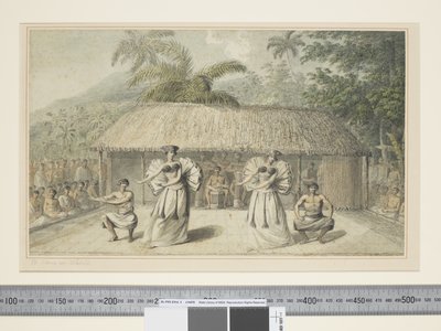 F.13 A Dance in Otaheite, c.1773-84 (akvarel) od John Webber