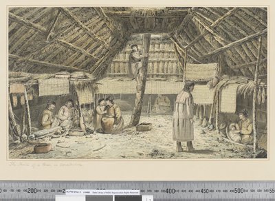 F.34 The Inside of a House in Oonalashka, c.1773-84 (akvarel) od John Webber