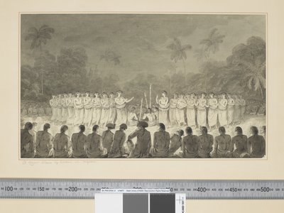 F.6 A Night Dance by Women in Hapaee, c.1773-84 (akvarel) od John Webber