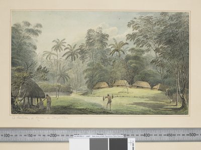 F.8 A Fiatooka, nebo Morai in Tongataboo, c.1773-84 (akvarel) od John Webber