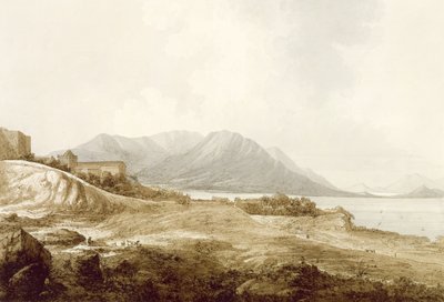 Pohled na Macao včetně Camoensovy rezidence, kde napsal svou Lusiadu, z knihy "Pohledy na jižní moře", vyd. 1788 od John Webber