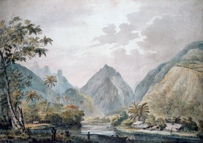 Pohled na údolí Vaitepiha, Tahiti, 1777 od John Webber