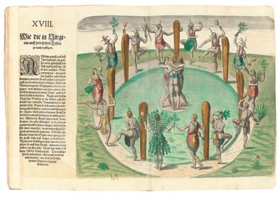 Tančící domorodí Indiáni, 1590 od John White