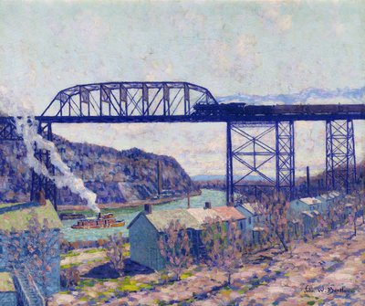 Na Rondout (olej na plátně) od John William Bentley