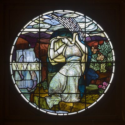 Biddulph Grange, James Powell & Sons, John William Brown (1842-1928), Voda, 1903, Art Nouveau od John William Brown