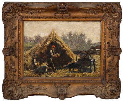 Sekání řepy, kolem roku 1880 od John William Buxton Knight