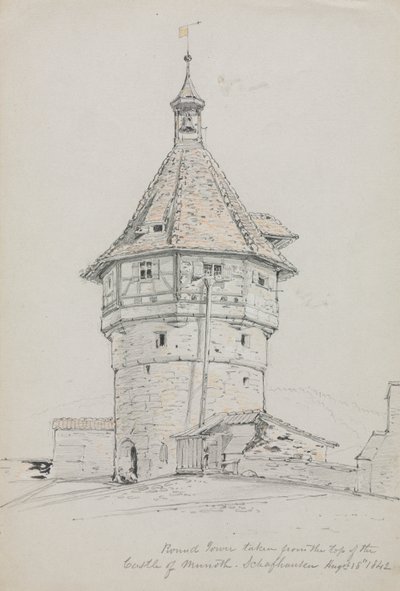 Kulatá věž, hrad Munot, Schaffhausen, Švýcarsko od John William Casilear