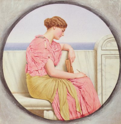 Odrazy, 1918 (wc na papíře) od John William Godward