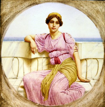 Odrazy, 1918 (wc na papíře) od John William Godward