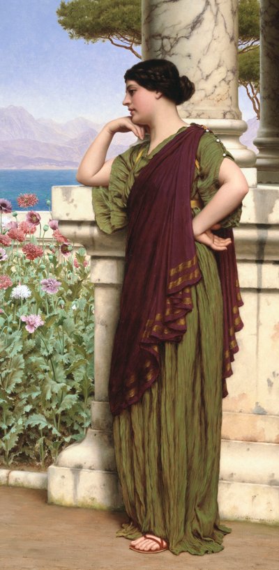 Něžné myšlenky, 1917 od John William Godward