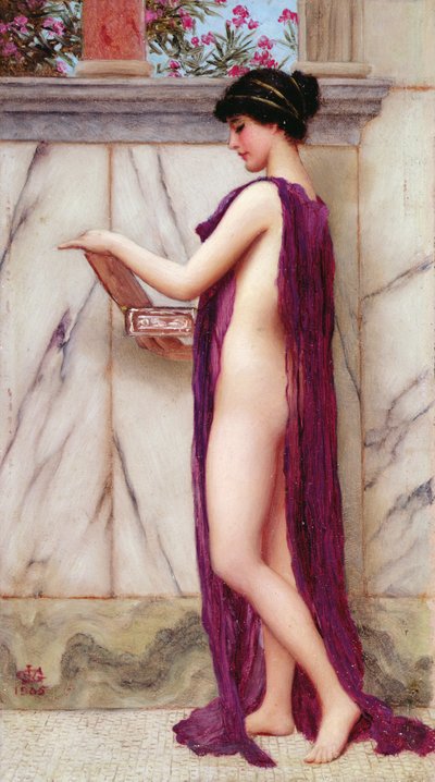 Klenotnice (vzácný dárek) od John William Godward