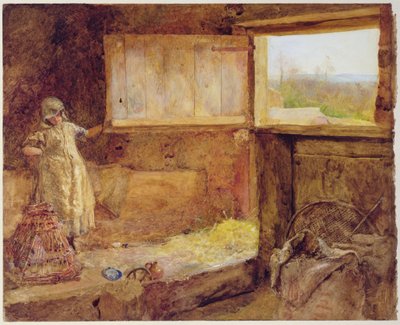 The Hayloft (akvarel na papíře) od John William North