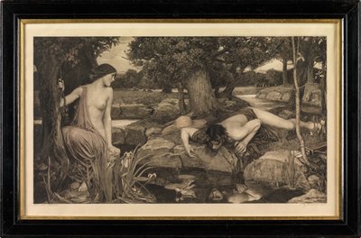 Echo a Narcis (hlubotisk) od John William Waterhouse