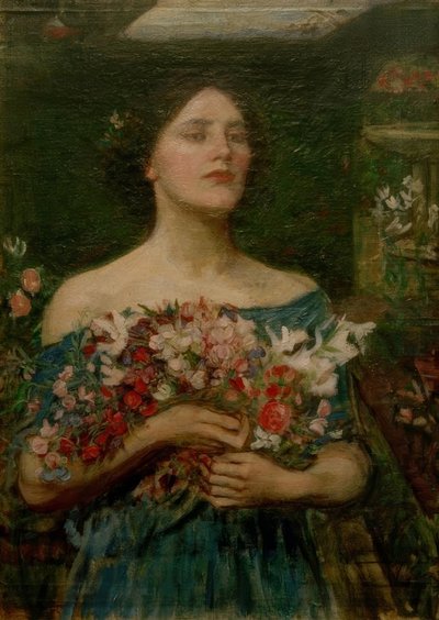 Shromážděte Ye Rosebuds Zatímco Ye May od John William Waterhouse
