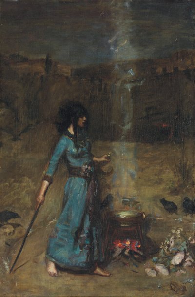 Studie pro kouzelný kruh, 1886 od John William Waterhouse