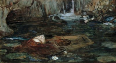 Studie pro The Nymphs Finding the Head of Orpheus od John William Waterhouse