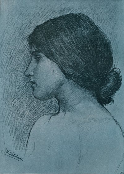 Studie hlavy, c1899 od John William Waterhouse