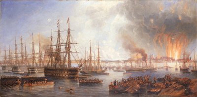 Bombardování Sveaborg, 5. srpna 1855, 1856 od John Wilson Carmichael