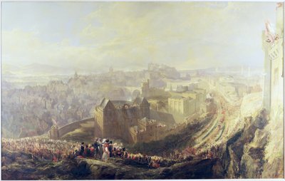 Vstup George IV do Edinburghu z Carlton Hill, 1822 od John Wilson Ewbank