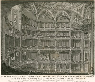 Interiér pozdního divadla Royal, Drury Lane, Londýn od John Winston