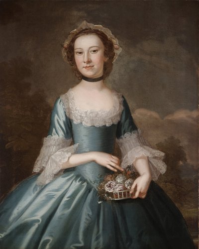 Ann Langdon, paní Richard Ayscough, kolem roku 1755 (olej na plátně) od John Wollaston