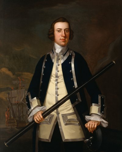 Portrét námořního důstojníka, tradičně známého jako Augustus Keppel (1725-86) kolem roku 1749 od John Wollaston