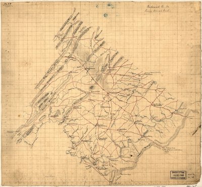 Frederick Co. Va., z Woodovy mapy. LOC 2002627443 od John Wood
