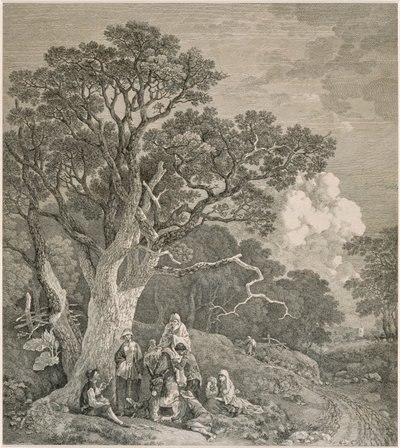 Cikáni v lese, po Thomas Gainsborough, c1740-1780. od John Wood