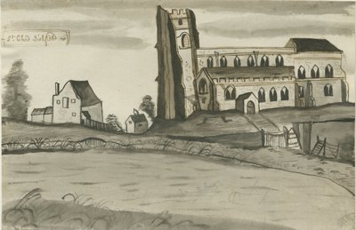 Lichfield - Kostel sv. Čada: perokresba, nd [1784] (kresba) od John Wright