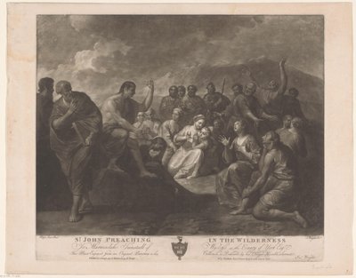 Předpovídá van Johannes de Doper St. John Kázání v divočině (titul na předmětu) od John Wright