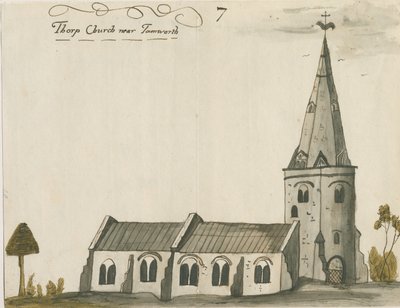 Thorpe Constantine Church: akvarel, ndc 1784] od John Wright