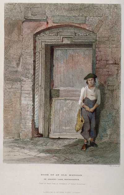 Dveře starého sídla v Gravel Lane, City of London, 1851 od John Wykeham Archer
