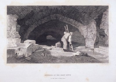 Fleet River, Londýn, 1851 od John Wykeham Archer