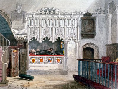 Památník v kostele svatého Bartoloměje-Velikého, Smithfield, City of London, 1851 od John Wykeham Archer